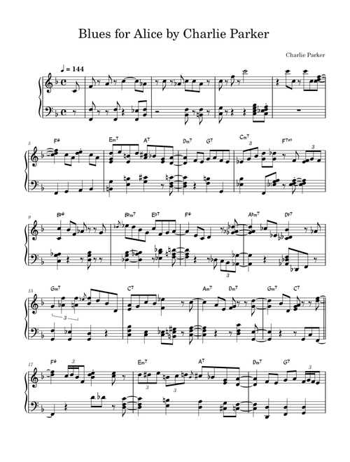 Blues For Alice – Charlie Parker, John Coltrane Blues For Alice – Charlie Parker