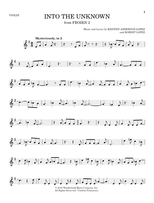 Into The Unknown (from Disney's Frozen 2) - Idina Menzel and AURORA (Violin Solo)