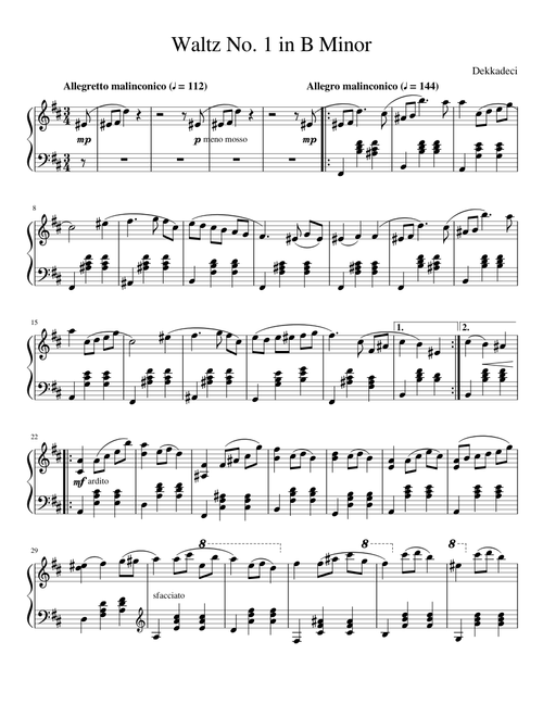 Waltz No. 1 in B Minor