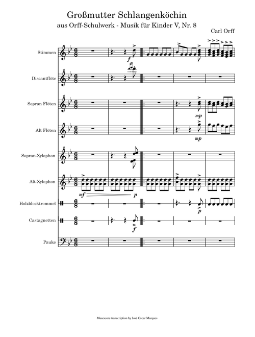 Carl Orff: Großmutter Schlangenköchin
