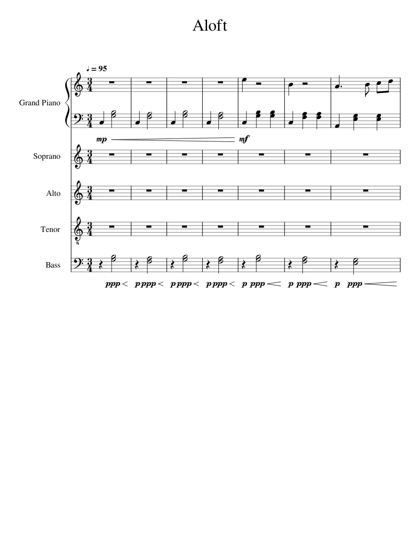 Aloft Sheet music for Piano, Soprano, Alto, Tenor & more instruments ...