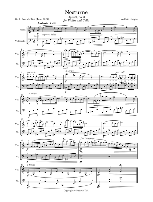 Nocturne in E-lat Major, Op. 9 No.2 – Frédéric Chopin