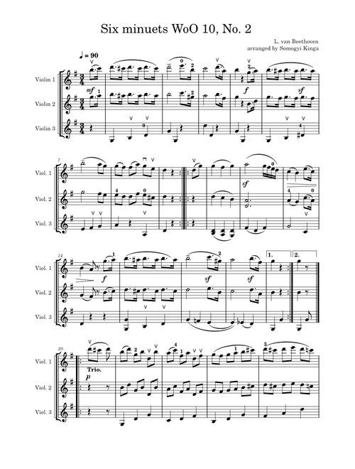 Minuet in G major WoO 10, No. 2 – Ludwig van Beethoven Beethoven Minuet 2