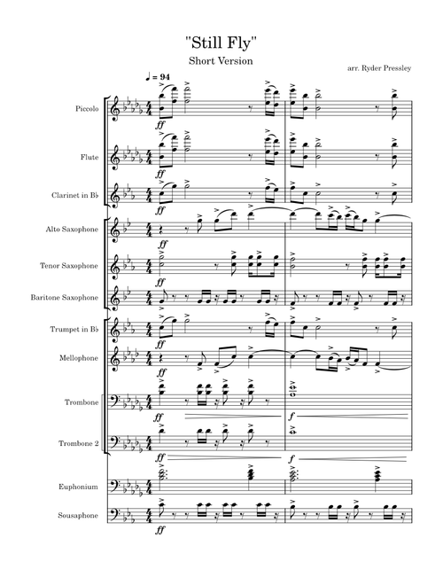 "Still Fly" Short Version arr. Ryder Pressley