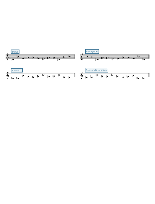 A real tone row example from Lutyens