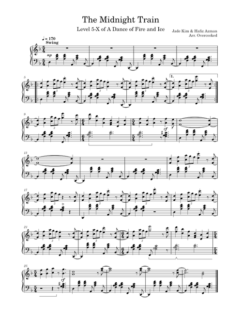 The Midnight Train (A Dance of Fire and Ice OST) – Jade Kim and Hafiz Azman (Overcooked Piano Arrangement)