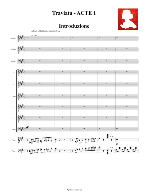 TRAVIATA de Verdi : Chœurs Partie 1/10 Introduction