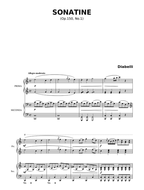 SONATINE (Op.150, No.1) – Anton Diabelli