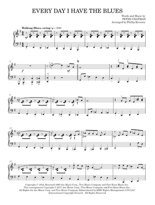 Every day i have the blues - B.B. King (Piano Solo)