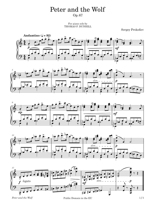 Peter and the Wolf, Op.67 – Sergei Prokofiev