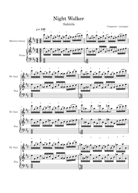 Free Night-Walker by Raito sheet music | Download PDF or print on