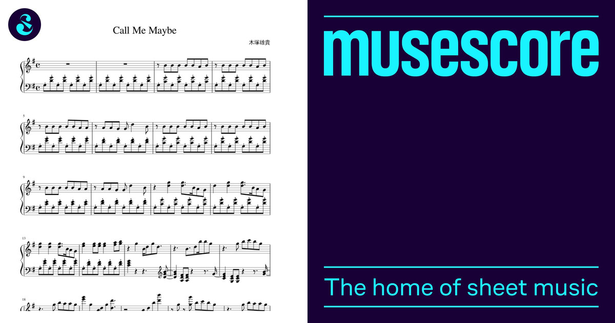 Call Me Maybe Sheet Music For Piano Solo Musescore Com