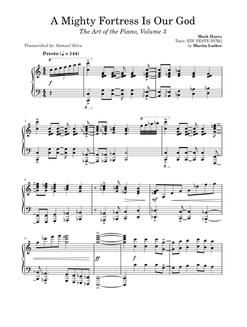 A Mighty Fortress Is Our God – Arr. Mark Hayes