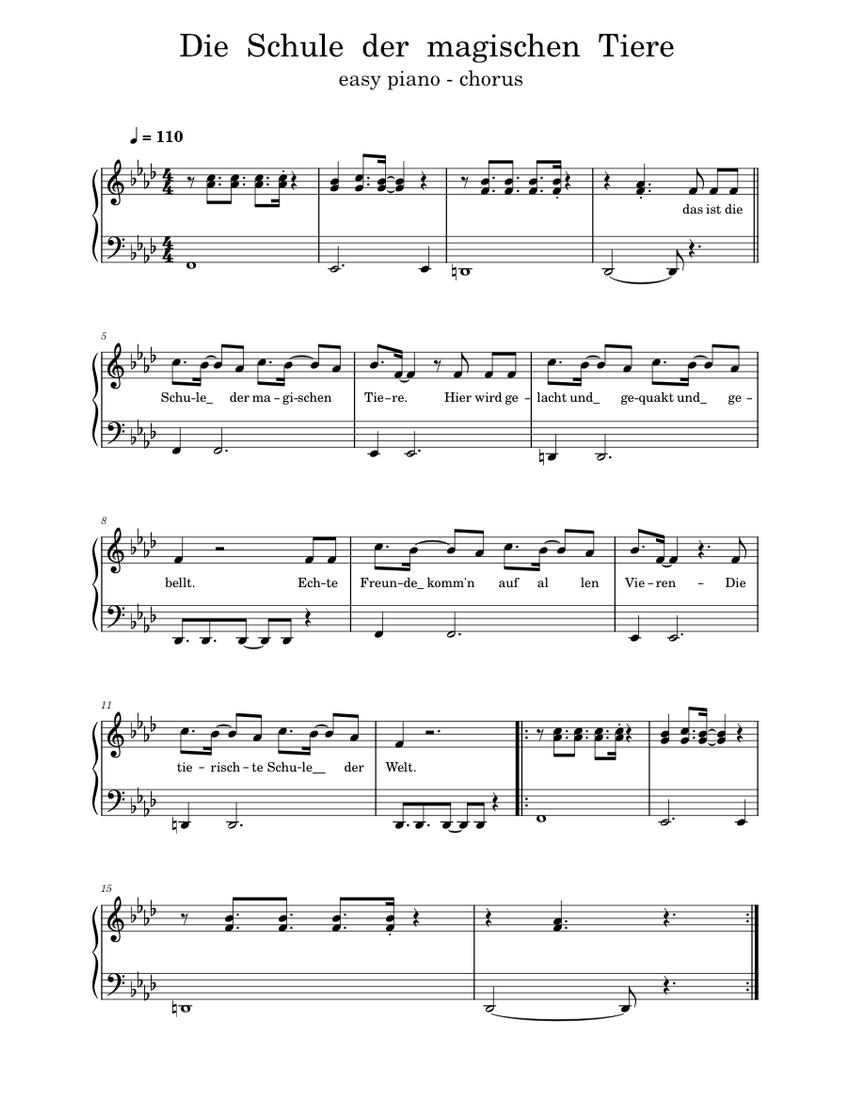 Die schule der magischen tiere titelsong piano tutorial