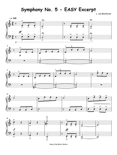 Beethoven - Symphony No. 5 (Easy)