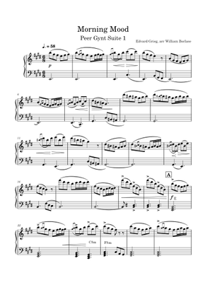 Morning Mood from Peer Gynt Suite No. 1 – Edvard Grieg – Piano Version ...