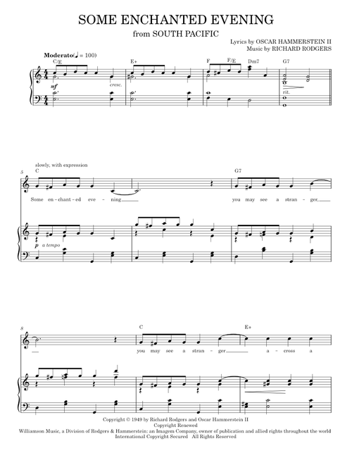 Some Enchanted Evening - Rodgers & Hammerstein (Piano Vocal)