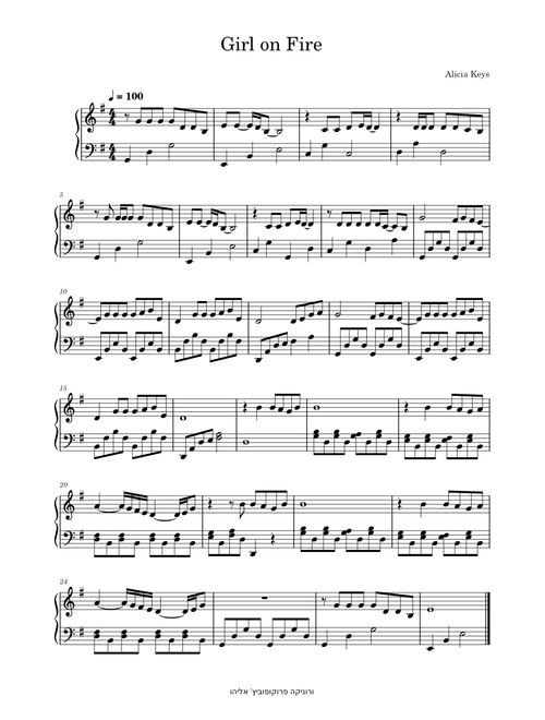 Girl on fire – Alicia Keys