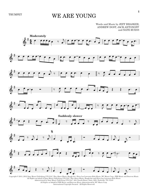 We Are Young - fun featuring Janelle Monae (Trumpet Solo)