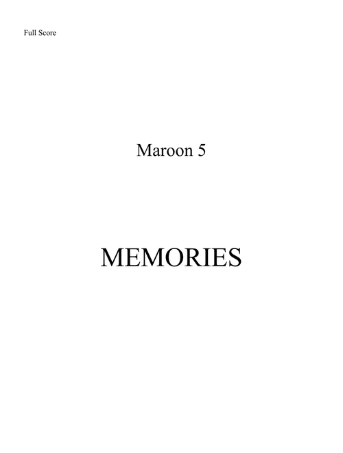 Memories (Arr. Leandro Cardoso) - Maroon 5 (Brass Ensemble)