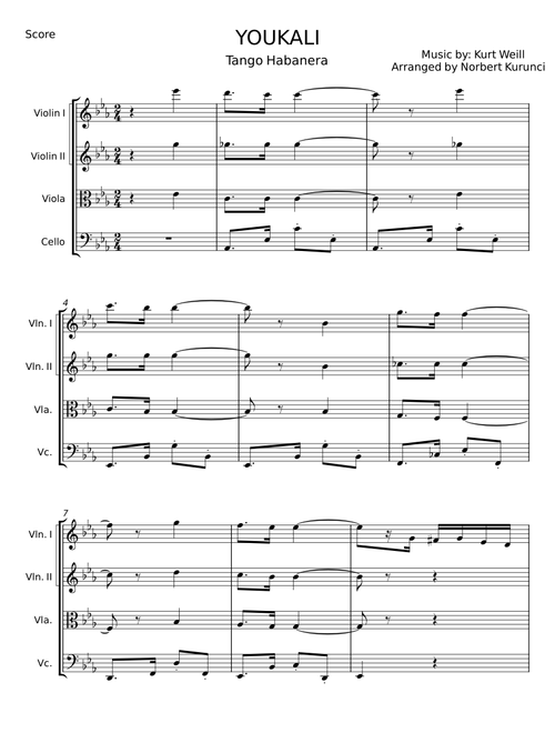 Youkali - Kurt Weill