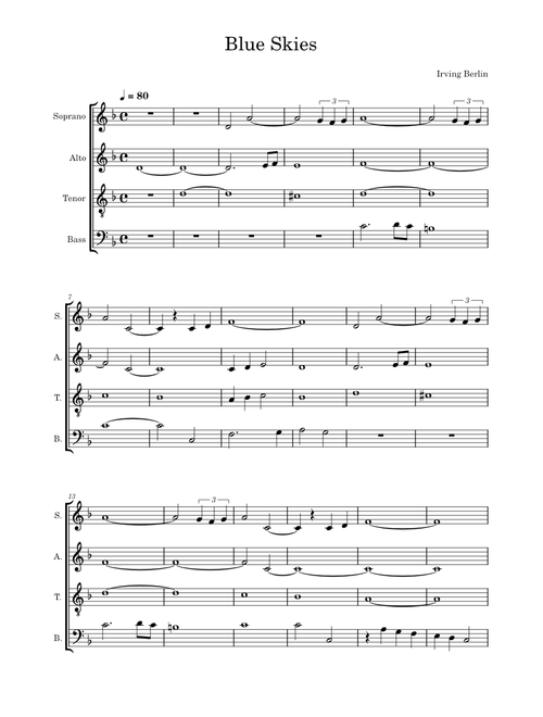 Blue skies – Irving Berlin