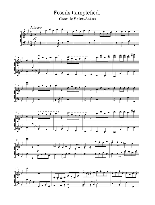 The Carnival of the Animals, no. 12 (Fossils) – Camille Saint-Saëns