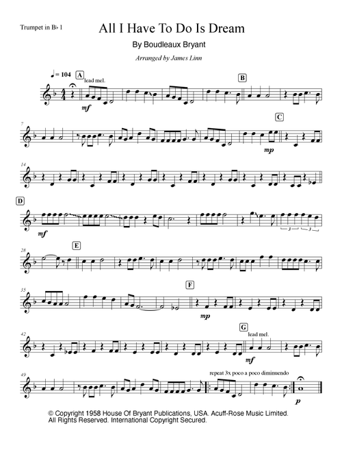 All I Have To Do Is Dream (Arr. James Linn) - The Everly Brothers (Brass Ensemble)