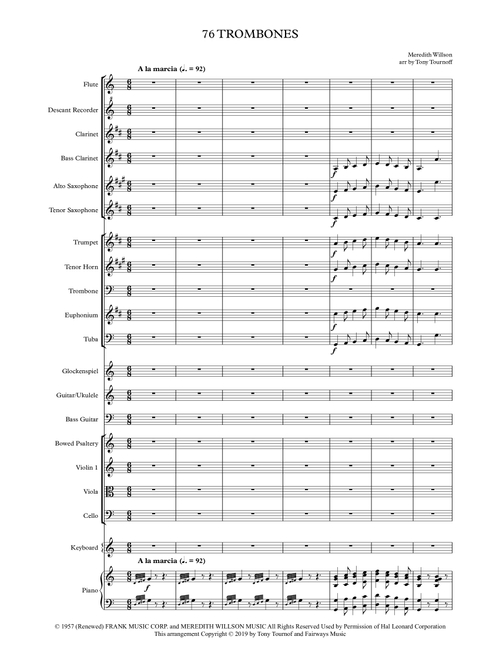 Seventy Six Trombones (Arr. Tony Tournoff) - Meredith Willson (Large Ensemble)