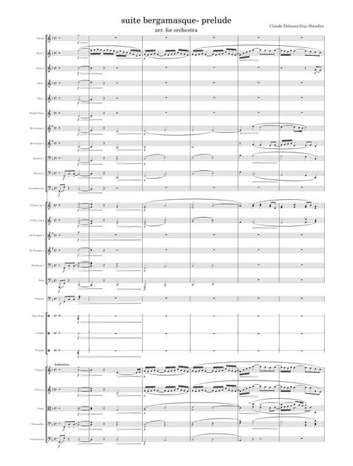 Suite Bergamasque, No.1 (Prélude) for Symphony Orchestra – Claude Debussy/Guy Shtadler