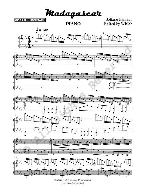 𝔐@𝚍∀𝒢𝜶𝒮𝚌𝛂𝕽 - $⨏ℕ℮ ¶mⓇt - ( Piano Solo Piece ) - Madagascar