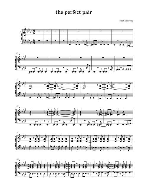 The perfect pair – beabadoobee (piano)