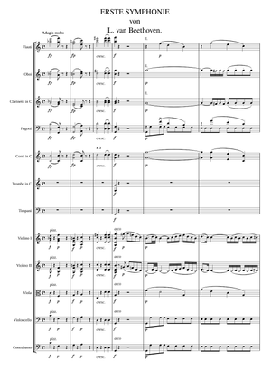 Symphony No.1, Op.21 - Ludwig van Beethoven Sheet Music for Viola