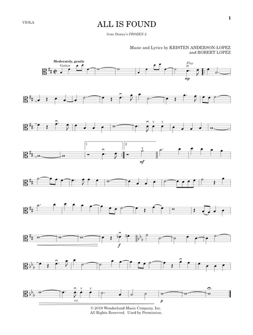All Is Found (from Disney's Frozen 2) - Evan Rachel Wood (Viola Solo)