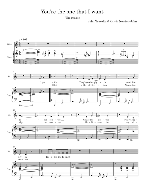 You're The One That I want - Grease Musical, John Travolta