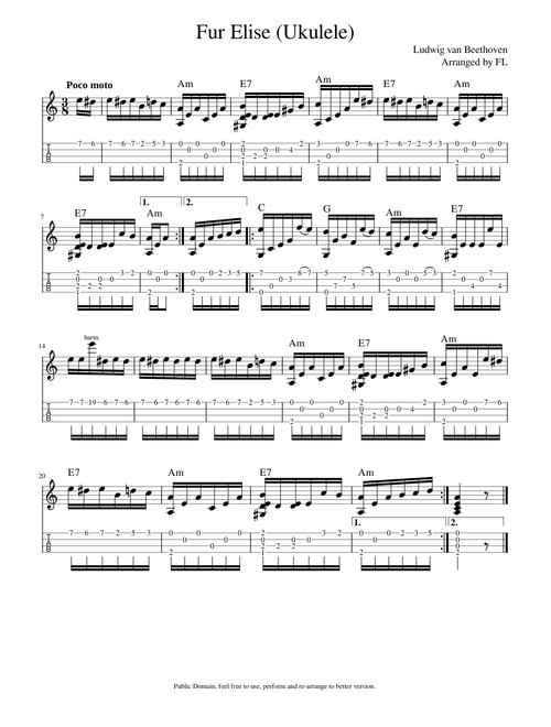 Fur Elise Ukulele
