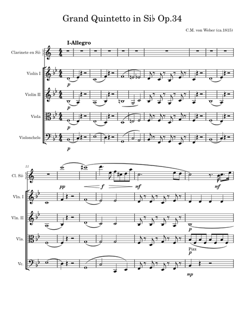 Weber--Grand Quintet, Op.34