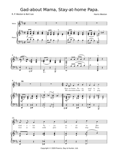 Gad-about Mama, Stay-at-home Papa – R. P. Weston, Bert Lee & Harris Weston