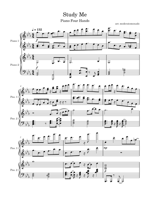 Study Me WIP Piano 4-hands