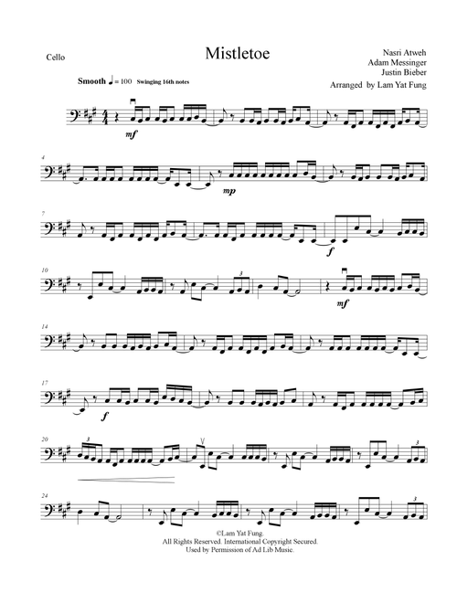 Mistletoe (Arr. Lam Yat Fung) - Justin Bieber (Cello Solo)