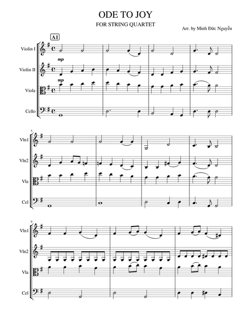 Ode to joy String Quartet