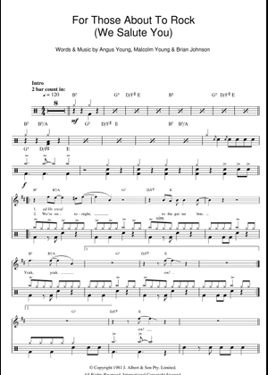 AC/DC タブ譜　悪魔の招待状FOR THOSE ABOUT TO ROCK AC/DC タブ譜 悪魔の招待状FOR THOSE ABOUT TO ROCK For Those About