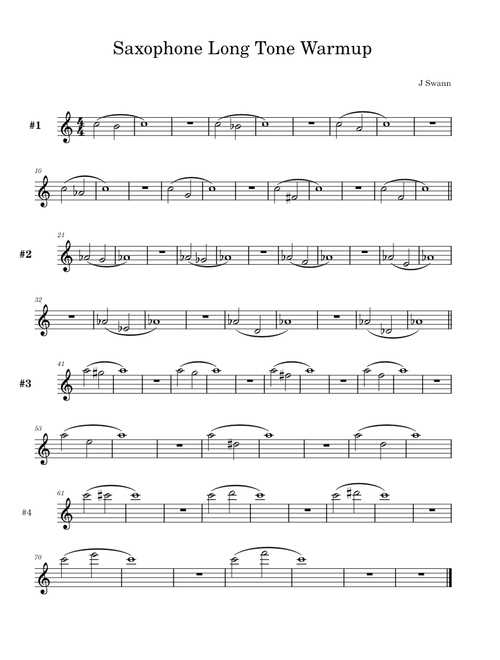 Sax Long Tones Warmup