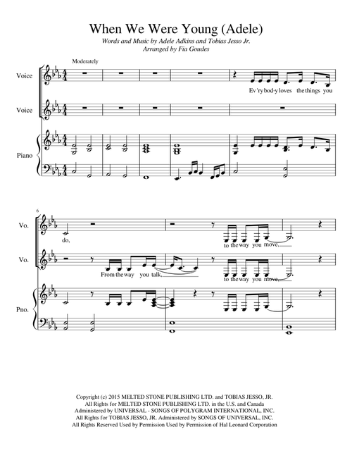 When We Were Young (Adele) [Duet]