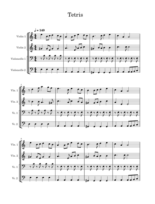Tetris theme – Misc Computer Games Tetris