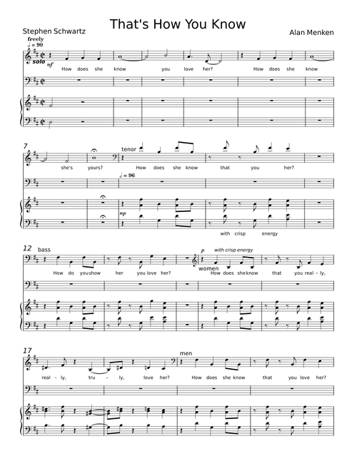 That's How You Know (from Enchanted) - Stephen Schwartz