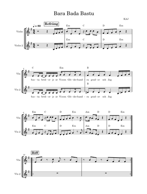 Bara Bada Bastu – KAJ