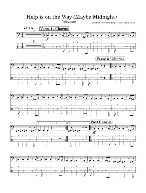 Help is on the Way – TobyMac Help is on the Way – Bass Solo