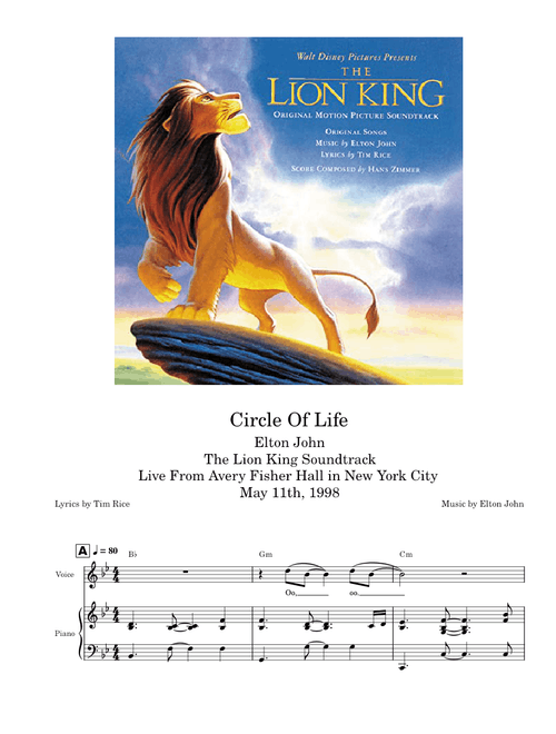 Circle Of Life [Live] - Elton John