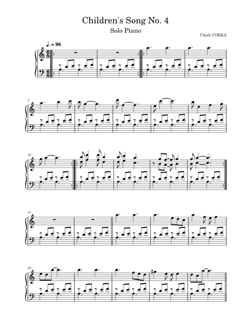 Children's songs N°4 – Chick Corea